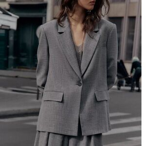 Zara Elegant Gray Women's Blazer NWT SZ XS